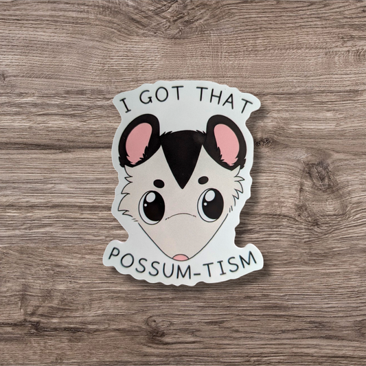 Possum Tism Sticker
