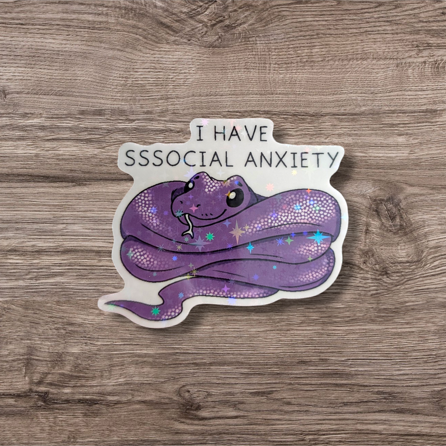 Social Anxiety Snake Sticker
