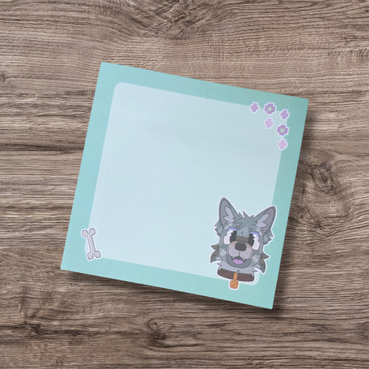 Turquoise Wolf Sticky Notes